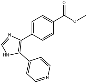 methyl 4-[5-(pyridin-4-yl)-1H-imidazol-4-yl]benzoate Struktur