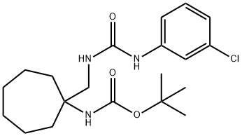 tert-butyl N-[1-({[(3-chlorophenyl)carbamoyl]amino}methyl)cycloheptyl]carbamate Structure