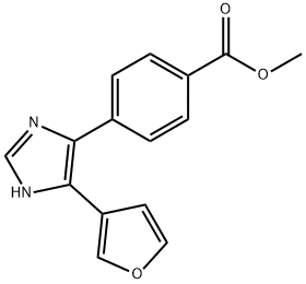 methyl 4-[5-(furan-3-yl)-1H-imidazol-4-yl]benzoate 化学構造式