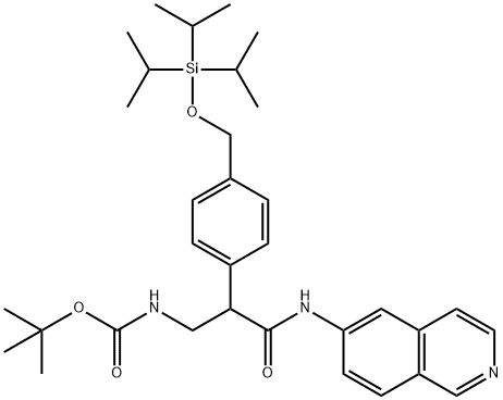 tert-butyl (3-(isoquinolin-6-ylamino)-3-oxo-2-(4-(((triisopropylsilyl)oxy)methyl)phenyl)propyl)carbamate
