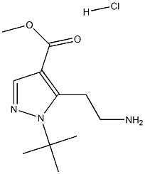 METHYL 5-(2-AMINOETHYL)-1-TERT-BUTYL-1H-PYRAZOLE-4-CARBOXYLATE HYDROCHLORIDE,1257403-61-4,结构式