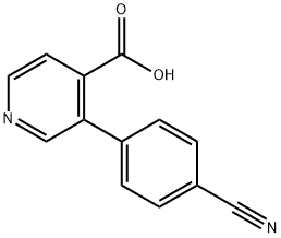 3-(4-cyanophenyl)isonicotinic acid Structure