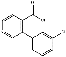 3-(3-chlorophenyl)isonicotinic acid 化学構造式