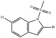 6-氯-2-溴-1-甲磺酰基-1H-吲哚,1259576-94-7,结构式