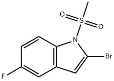 1H-Indole, 2-bromo-5-fluoro-1-(methylsulfonyl)- Struktur