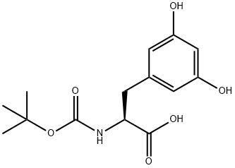 BOC-3,5-Dihydroxy-DL-Phenylalanine Structure