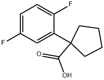 1-(2,5-difluorophenyl)cyclopentane-1-carboxylic acid Struktur