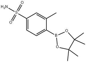 3-methyl-4-(4,4,5,5-tetramethyl-1,3,2-dioxaborolan-2-yl)benzene-1-sulfonamide Structure