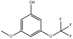 3-METHOXY-5-(TRIFLUOROMETHOXY)PHENOL, 1261752-88-8, 结构式