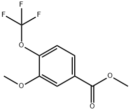 3-甲氧基-4-(三氟甲氧基)苯甲酸甲酯 结构式