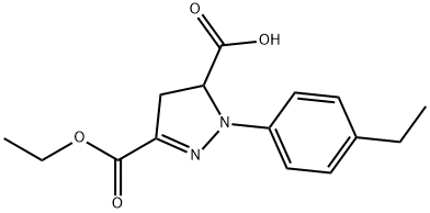 3-(ethoxycarbonyl)-1-(4-ethylphenyl)-4,5-dihydro-1H-pyrazole-5-carboxylic acid Structure