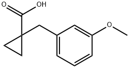 1-[(3-メトキシフェニル)メチル]シクロプロパン-1-カルボン酸 化学構造式