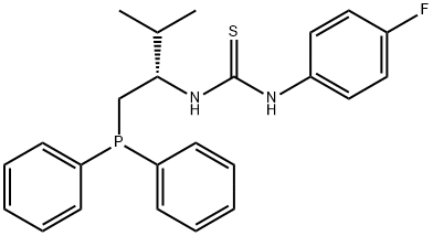 N-[(1S)-1-
[(diphenylphosphino)methyl]-2-methylpropyl]-N'-
(4-fluorophenyl)-Thiourea Structure