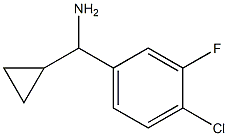 (4-CHLORO-3-FLUOROPHENYL)(CYCLOPROPYL)METHANAMINE Structure