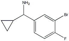 (3-BROMO-4-FLUOROPHENYL)(CYCLOPROPYL)METHANAMINE Structure