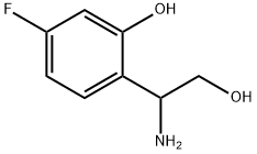2-(1-AMINO-2-HYDROXYETHYL)-5-FLUOROPHENOL 化学構造式