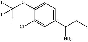 1-[3-CHLORO-4-(TRIFLUOROMETHOXY)PHENYL]PROPYLAMINE 化学構造式