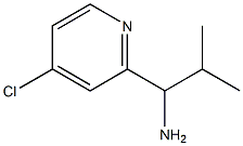 1-(4-氯吡啶-2-基)-2-甲基丙-1-胺, 1270571-32-8, 结构式