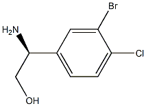 (2S)-2-AMINO-2-(3-BROMO-4-CHLOROPHENYL)ETHAN-1-OL 化学構造式