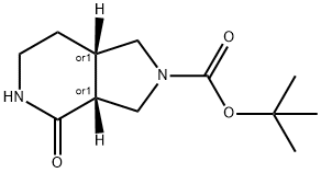 Cis-Tert-Butyl4-Oxohexahydro-1H-Pyrrolo[3,4-C]Pyridine-2(3H)-Carboxylate Struktur