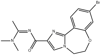 (Z)-9-bromo-N-(1-(dimethylamino)ethylidene)-5,6-dihydrobenzo[f]imidazo[1,2-d][1,4]oxazepine-2-carboxamide Structure