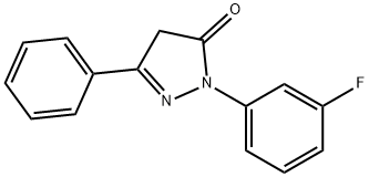 1-(3-fluorophenyl)-3-phenyl-1H-pyrazol-5(4H)-one 化学構造式