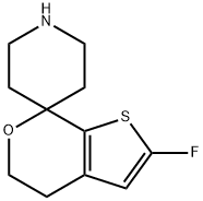 2'-fluoro-4',5'-dihydrospiro[piperidine-4,7'-thieno[2,3-c]pyran] hydrochloride Structure