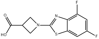 1-(4,6-difluoro-1,3-benzothiazol-2-yl)azetidine-3-carboxylic acid Structure