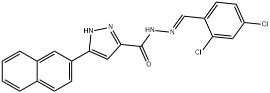 (E)-N-(2,4-dichlorobenzylidene)-3-(naphthalen-2-yl)-1H-pyrazole-5-carbohydrazide|