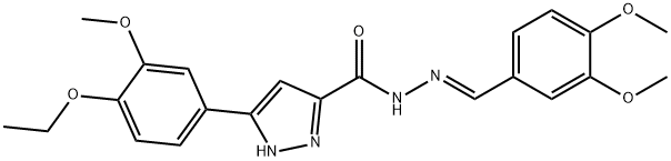 1284270-60-5 (E)-N-(3,4-dimethoxybenzylidene)-3-(4-ethoxy-3-methoxyphenyl)-1H-pyrazole-5-carbohydrazide