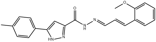 N-((1E,2E)-3-(2-methoxyphenyl)allylidene)-3-(p-tolyl)-1H-pyrazole-5-carbohydrazide|