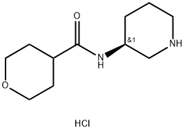 (S)-N-(Piperidin-3-yl)oxane-4-carboxamide hydrochloride Structure