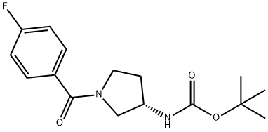 (S)-tert-Butyl 1-(4-fluorobenzoyl)pyrrolidin-3-ylcarbamate Structure