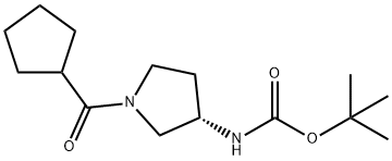 (S)-tert-Butyl 1-(cyclopentanecarbonyl)pyrrolidin-3-ylcarbamate Structure