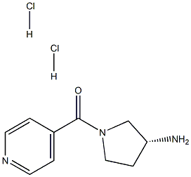 (R)-(3-Aminopyrrolidin-1-yl)(pyridin-4-yl)methanone dihydrochloride Structure