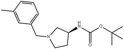 (S)-tert-Butyl 1-(3-methylbenzyl)pyrrolidin-3-ylcarbamate Structure