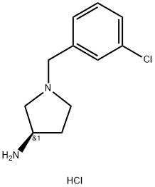 (R)-1-(3-Chlorobenzyl)pyrrolidin-3-aminedihydrochloride Structure