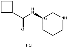 (R)-N-(Piperidin-3-yl)cyclobutanecarboxamide hydrochloride Structure