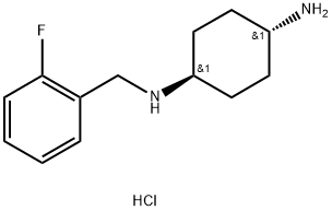 (1R*,4R*)-N1-(2-フルオロベンジル)シクロヘキサン-1,4-ジアミン二塩酸塩  化学構造式
