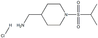 [1-(Isopropylsulfonyl)piperidin-4-yl]methanamine hydrochloride Structure