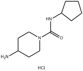 4-Amino-N-cyclopentylpiperidine-1-carboxamide hydrochloride|1286265-13-1