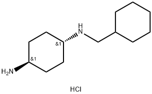 (1R*,4R*)-N1-(シクロプヘキシルメチル)シクロヘキサン-1,4-ジアミン二塩酸塩 化学構造式