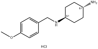 (1R*,4R*)-N1-(4-メトキシベンジル)シクロヘキサン-1,4-ジアミン二塩酸塩  化学構造式
