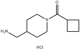 [4-(Aminomethyl)piperidin-1-yl](cyclobutyl)methanone hydrochloride Structure