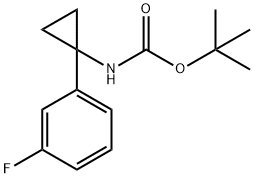 tert-Butyl N-[1-(3-fluorophenyl)cyclopropyl]carbamate Structure