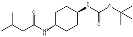 tert-Butyl (1R*,4R*)-4-(3-methylbutanamido)cyclohexylcarbamate Structure