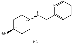 (1R*,4R*)-N1-(ピリジン-2-イルメチル)シクロヘキサン-1,4-ジアミン二塩酸塩  化学構造式
