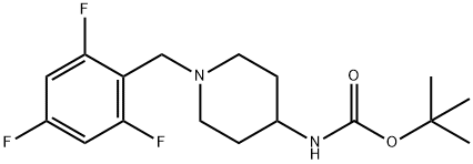 tert-Butyl 1-(2,4,6-trifluorobenzyl)piperidin-4-ylcarbamate Struktur