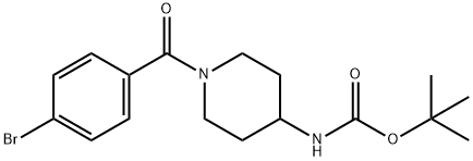 tert-Butyl 1-(4-bromobenzoyl)piperidin-4-ylcarbamate Structure
