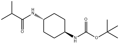 TERT-ブチル (1R*,4R*)-4-イソブチルアミドシクロヘキシルカルバメート 化学構造式